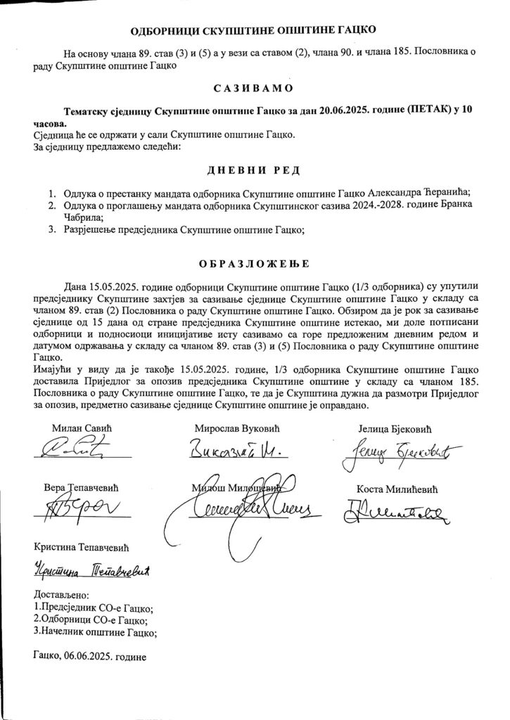 SO-Gacko_1-725x1024-jpg Odbornici SO Gacko zakazali tematsku sjednicu opštinskog parlamenta za petak 20. jun