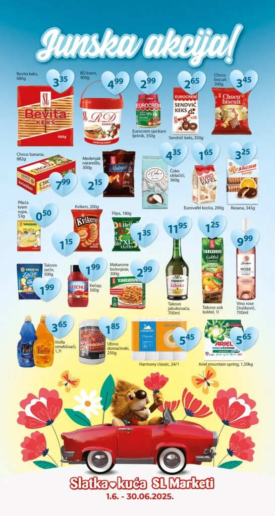 Svisslljjon Junska akcija u SL Marketima i Slatkim kućama – Ljeto počinje sa uštedom